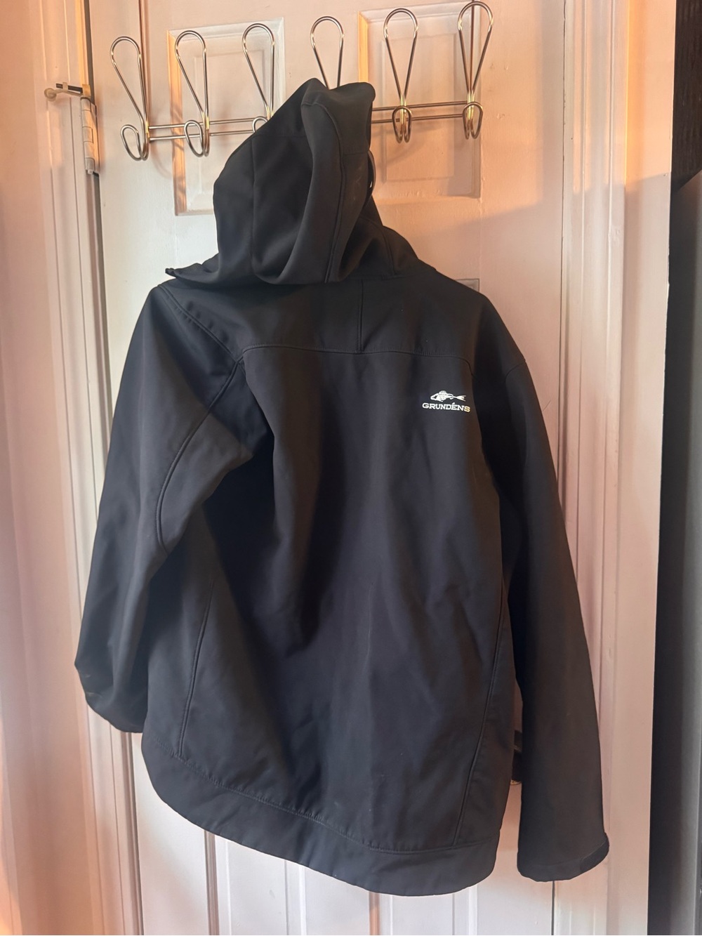 Grundens black hooded windbreaker jacket small fishing sport - Picture 5 of 6